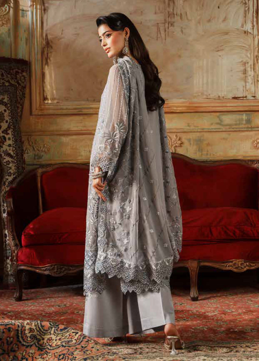 Zurgul by Zebtan Embroidered Chiffon Suits Unstitched 3 Piece ZB25ZF ZG-06 - Formals Collection