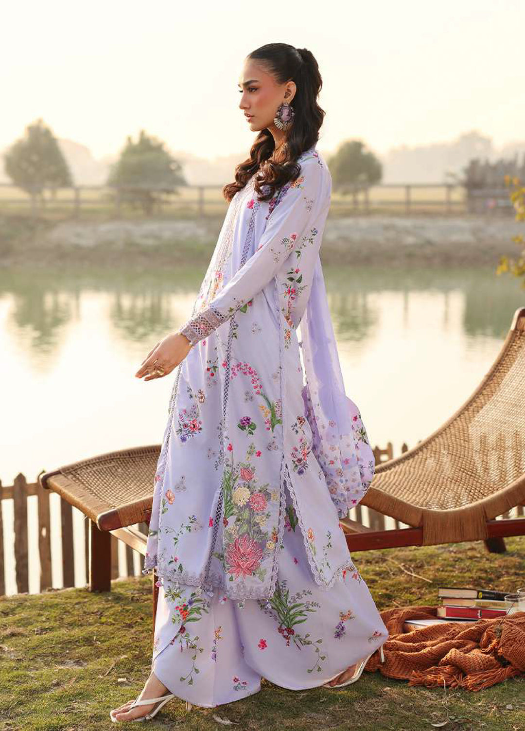 Sardinia Unstitched Embroidered Lawn 3 Piece Suit SRD26ULF D-10 MEADOW - Festive Collection