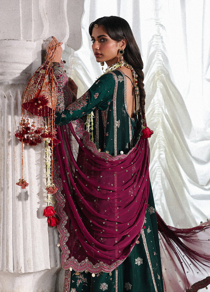 Hussain Rehar Unstitched Embroidered Korean Silk 3 Piece Suit HR26UW D-831 Morni - Wedding Collection