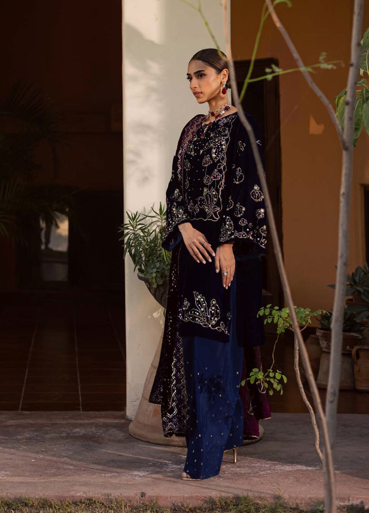 Maya by Nureh Unstitched Velvet Embroidered 3 Piece Suits NU25MV NW-116 - Festive Collection