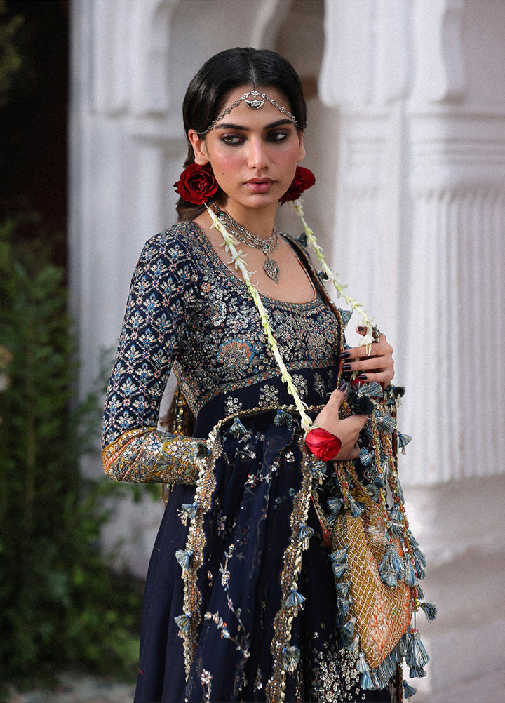 Hussain Rehar Unstitched Embroidered Korean Silk 3 Piece Suit HR26UW D-833 Nain Tara - Wedding Collection