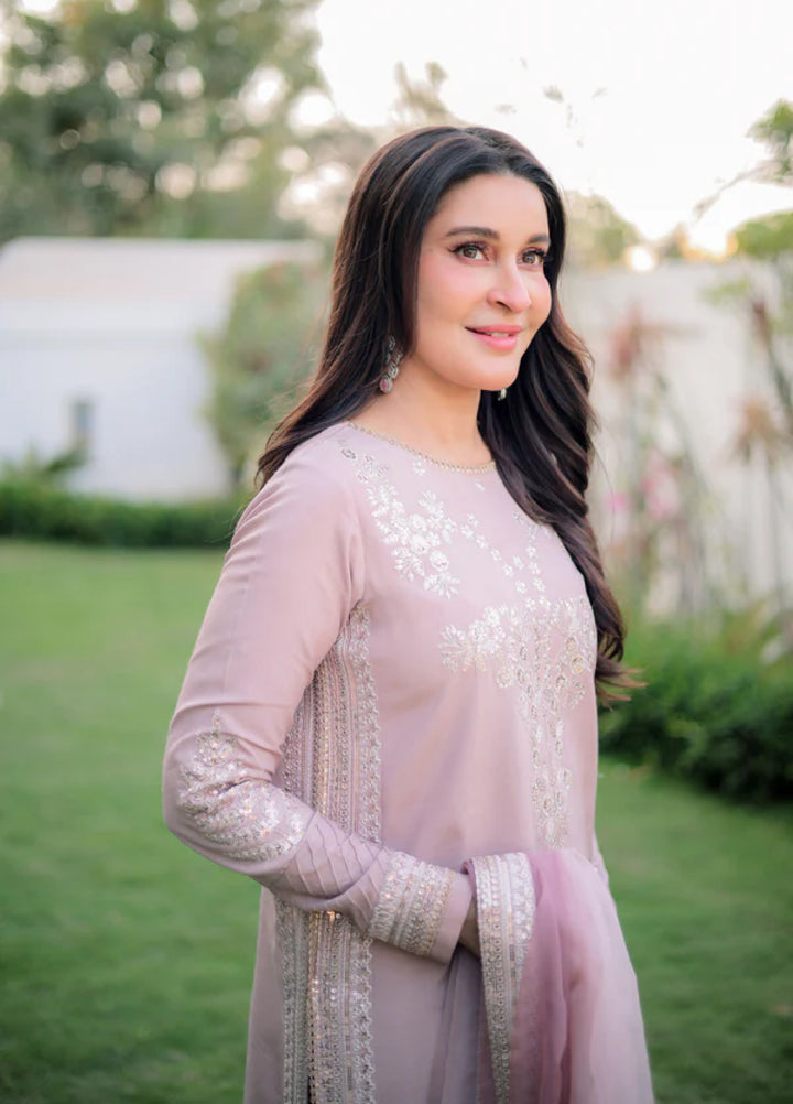 Sahane Pret Embroidered Raw Silk 3 Piece Suit ME 24005 Pelin