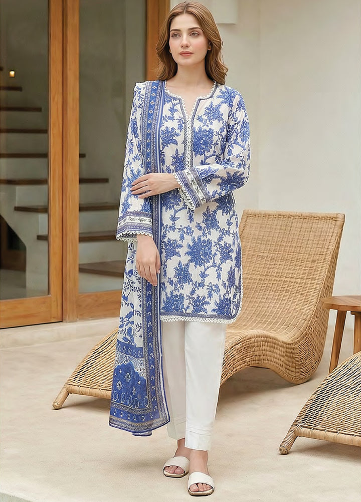 Summer Prints by Lakhany Unstitched Printed Lawn 3 Piece Suit LSM26USP LG-MM-1030 - Summer Collection