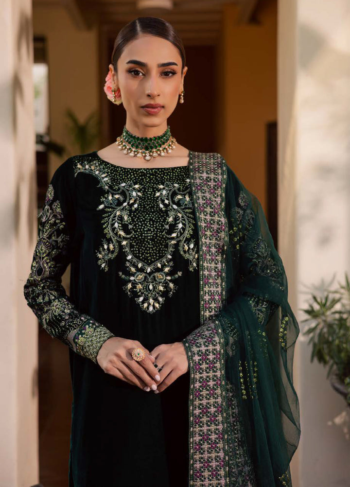 Maya by Nureh Unstitched Velvet Embroidered 3 Piece Suits NU25MV NW-115 - Festive Collection
