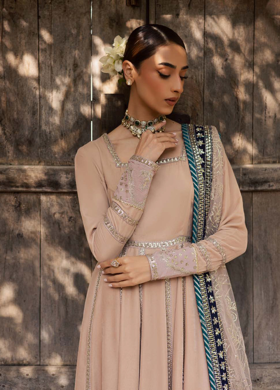 Maya by Nureh Unstitched Velvet Embroidered 3 Piece Suits NU25MV NW-117 - Festive Collection