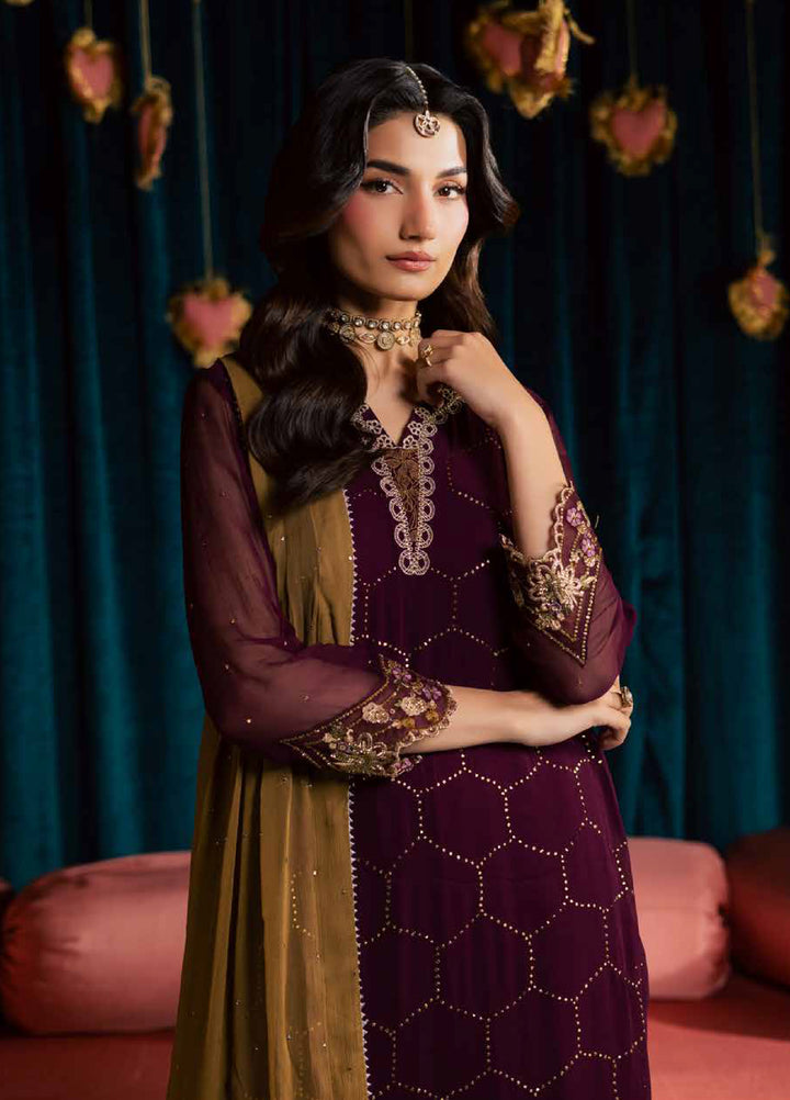 Mukeshkari by Nureh Unstitched Embroidered Chiffon 3 Piece Suit NU26UM MK- 21 - Festive Collection
