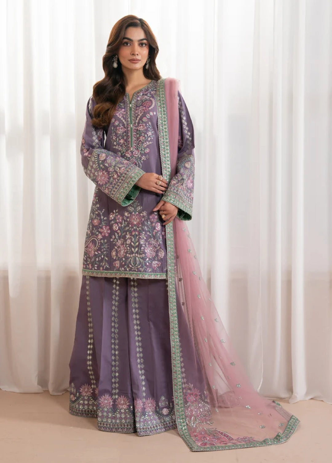 Xenia Formals Unstitched Embroidered Chiffon 3 Piece Suit Yasha - Festive Collection