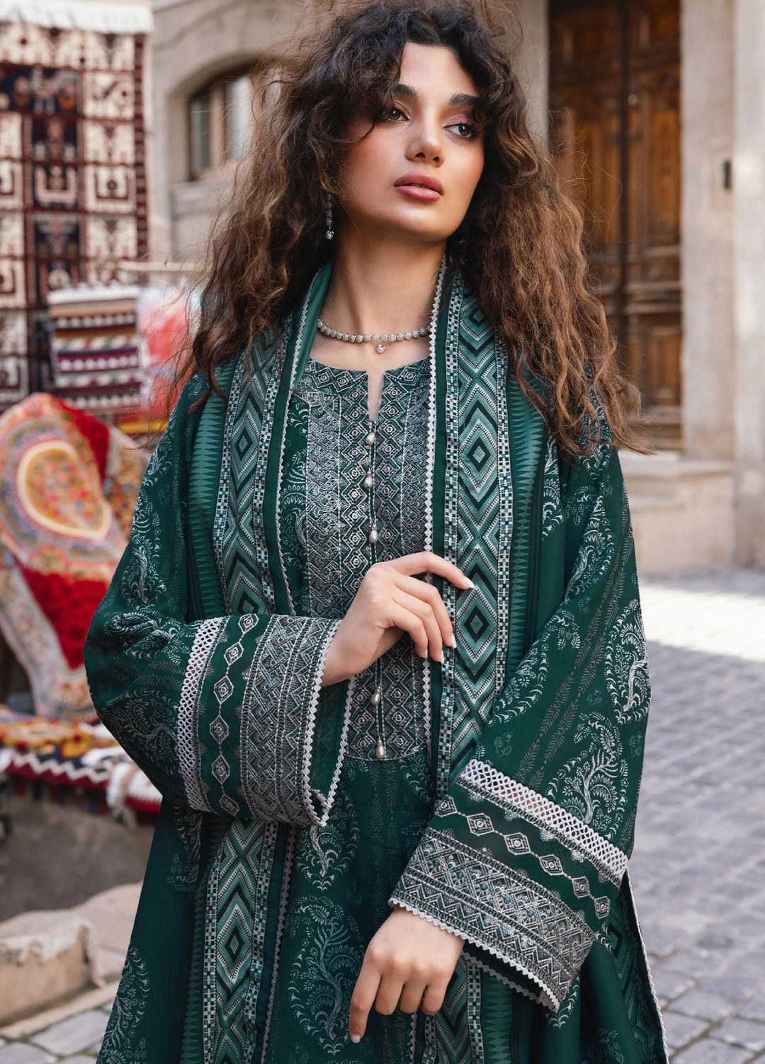 Meerak Pret Embroidered Khaddar 3 Piece Maris - Winter Collection