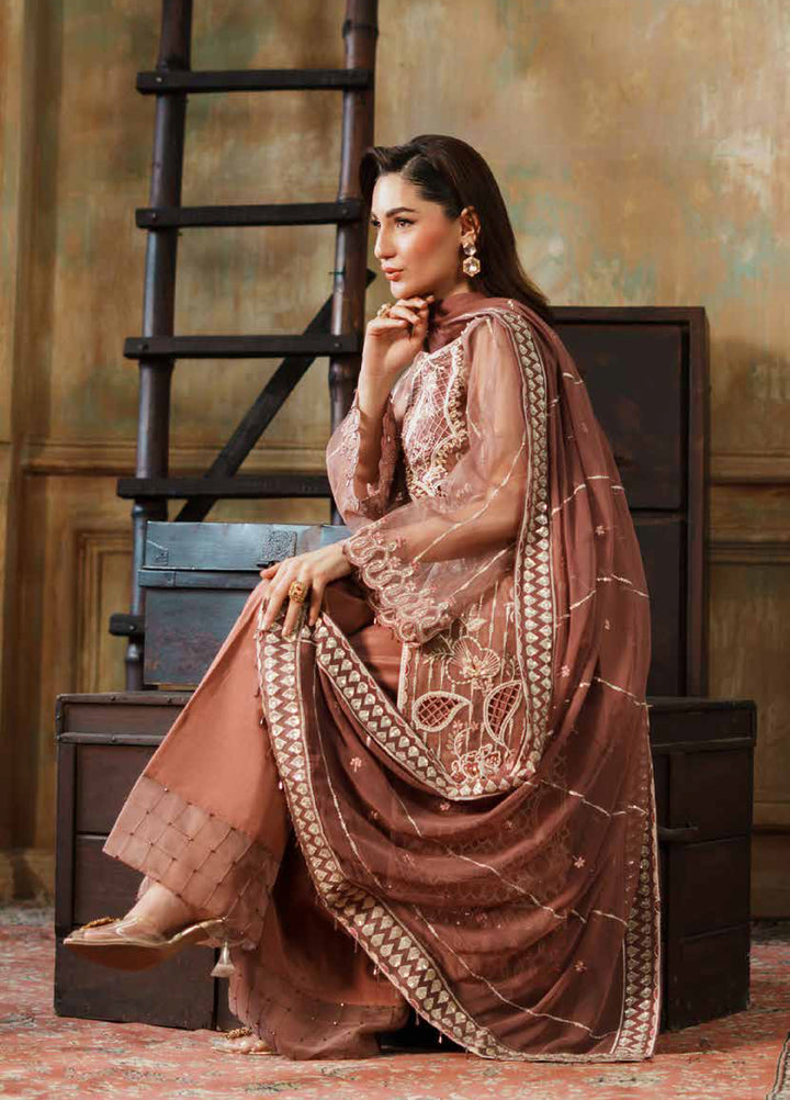 Zurgul by Zebtan Embroidered Organza Suits Unstitched 3 Piece ZB25ZF ZG-08 - Formals Collection