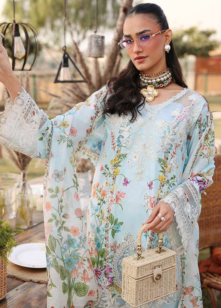 Sardinia Unstitched Embroidered Lawn 3 Piece Suit SRD26ULF D-4 WILD BLOOM - Festive Collection