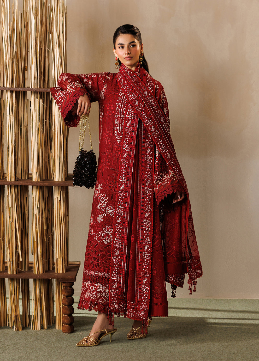 Baroque Unstitched Embroidered Lawn 3 Piece Suit BQ26ULE EL26-D05 - Eid Collection