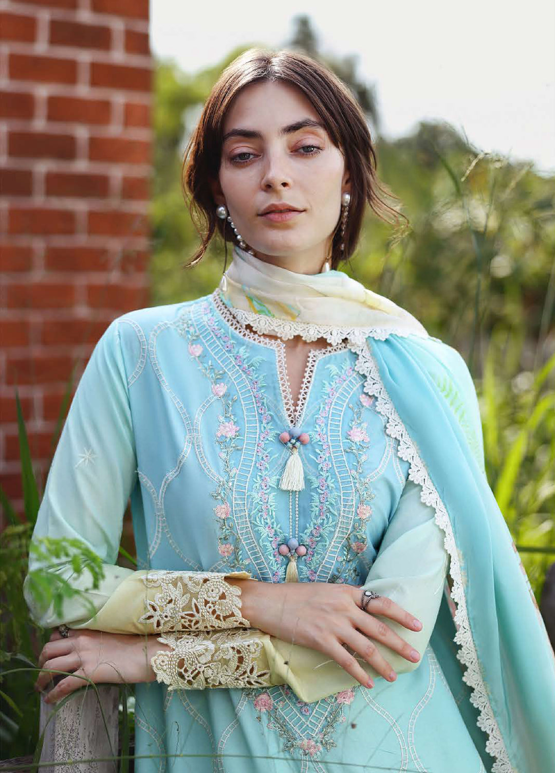 Solace by Mushq Unstitched Chikankari Lawn 3 Piece Suit MU26ULS Ethereal Pause MUNSS260202 - Festive Collection