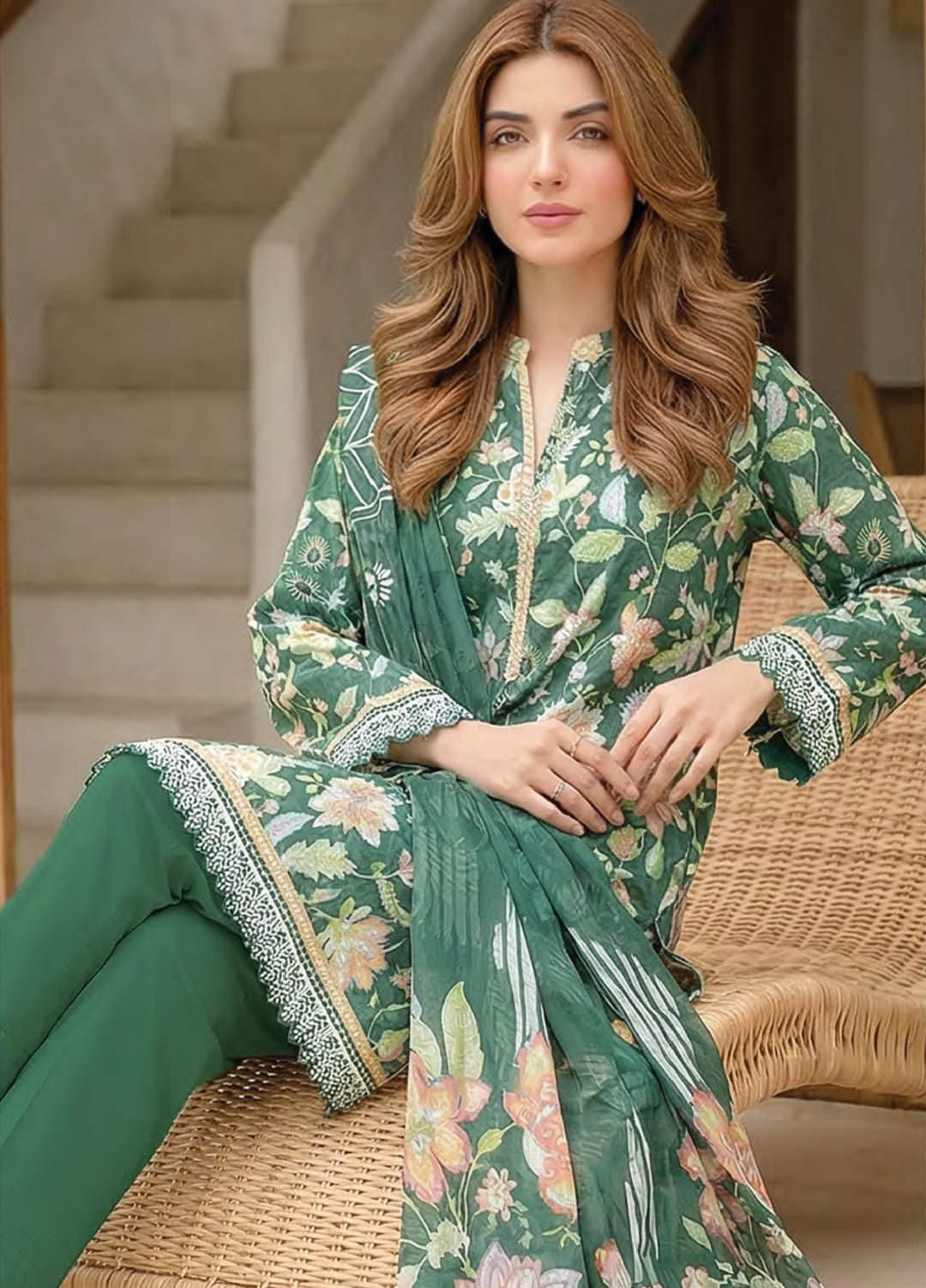 Summer Prints by Lakhany Unstitched Printed Lawn 3 Piece Suit LSM26USP LG-RL-0452 - Summer Collection