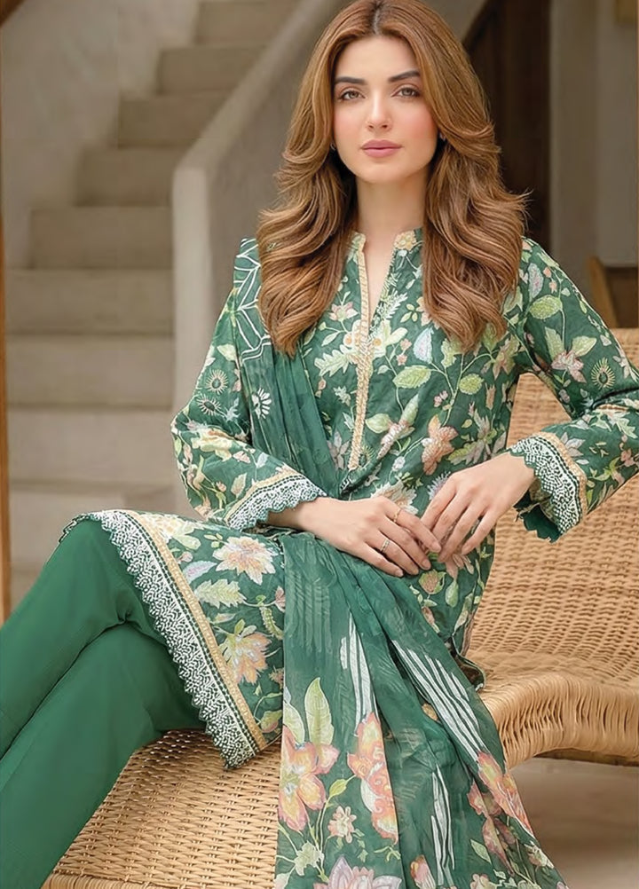 Summer Prints by Lakhany Unstitched Printed Lawn 3 Piece Suit LSM26USP LG-RL-0452 - Summer Collection