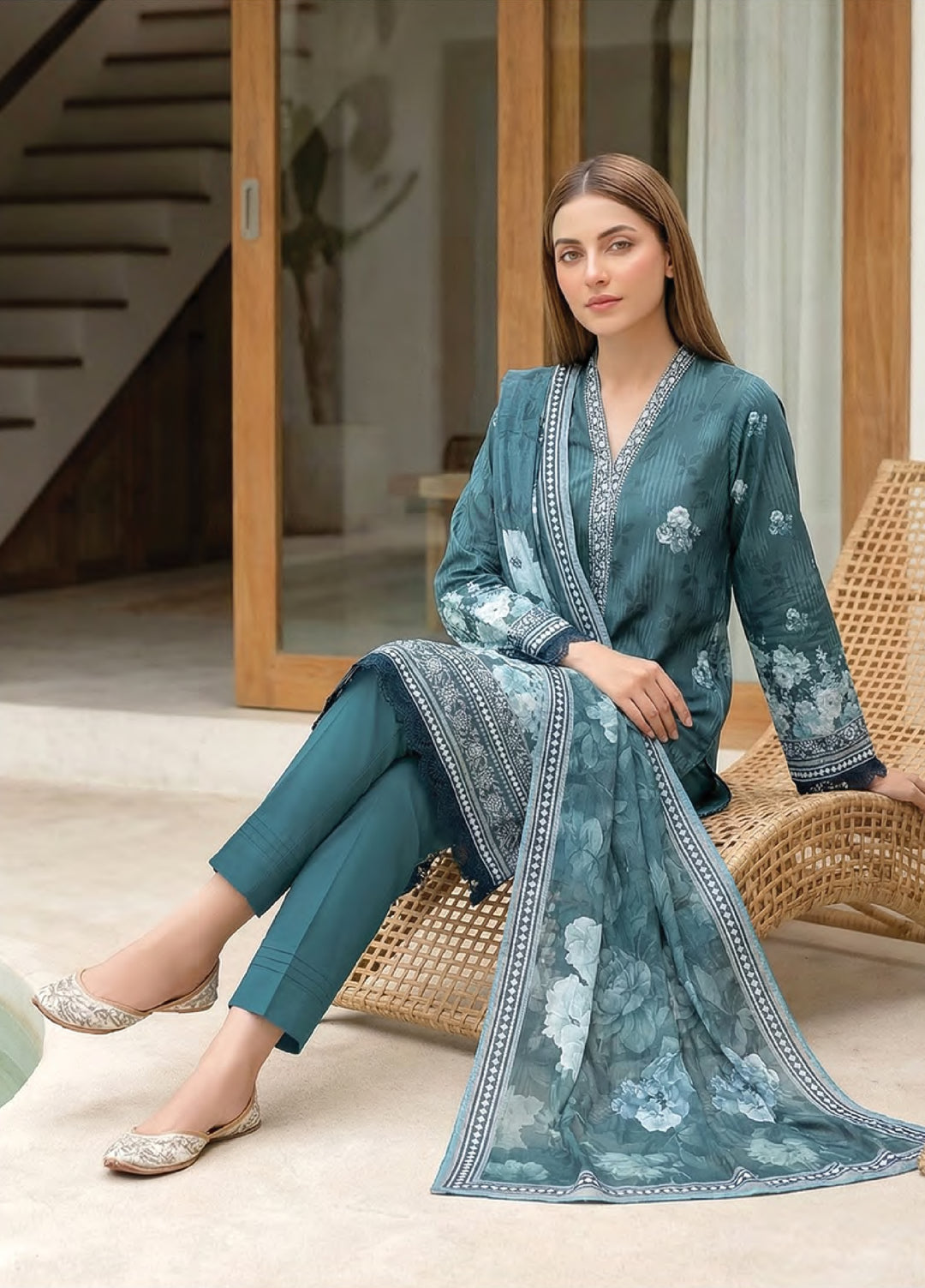 Summer Prints by Lakhany Unstitched Printed Lawn 3 Piece Suit LSM26USP LG-RK-0149 - Summer Collection