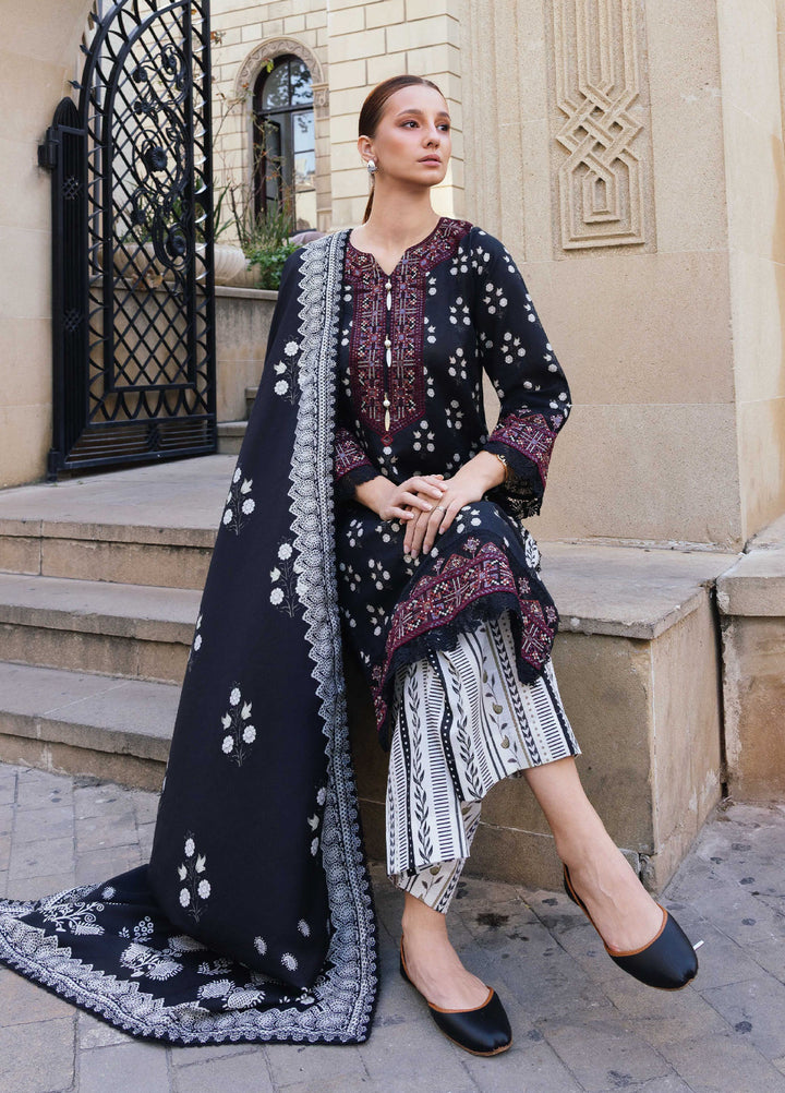 Meerak Pret Embroidered Khaddar 3 Piece Enigma - Winter Collection