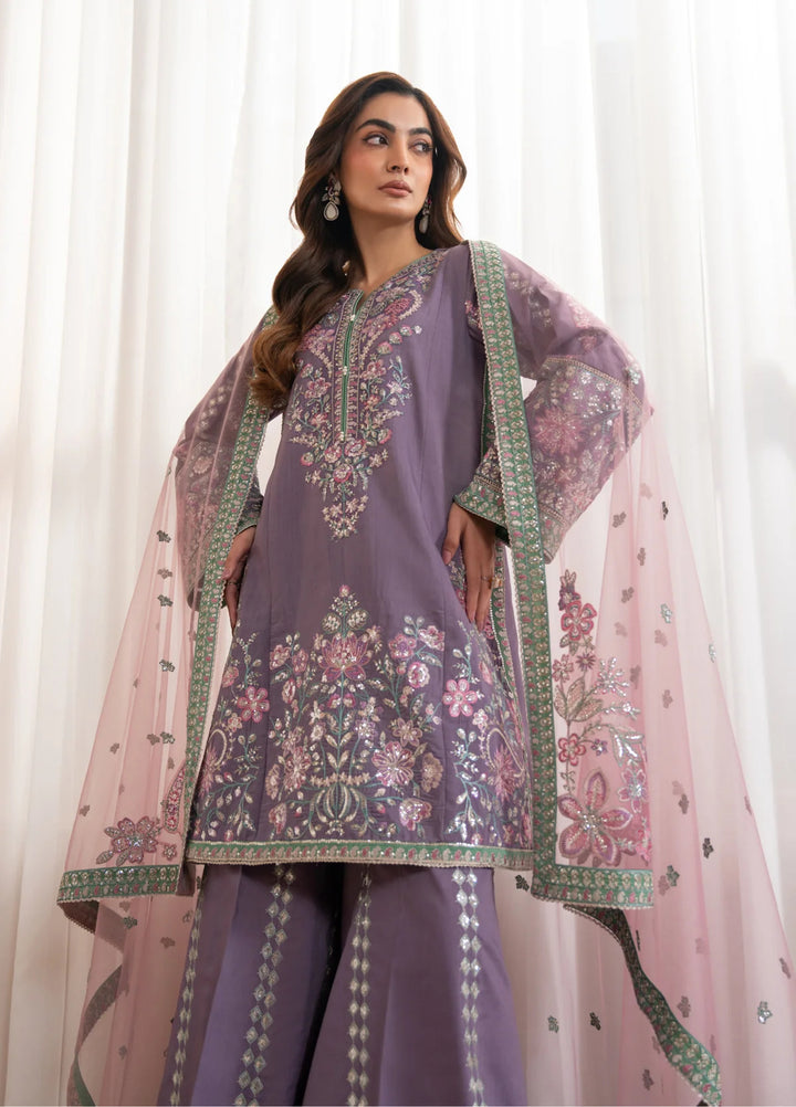 Xenia Formals Unstitched Embroidered Chiffon 3 Piece Suit Yasha - Festive Collection