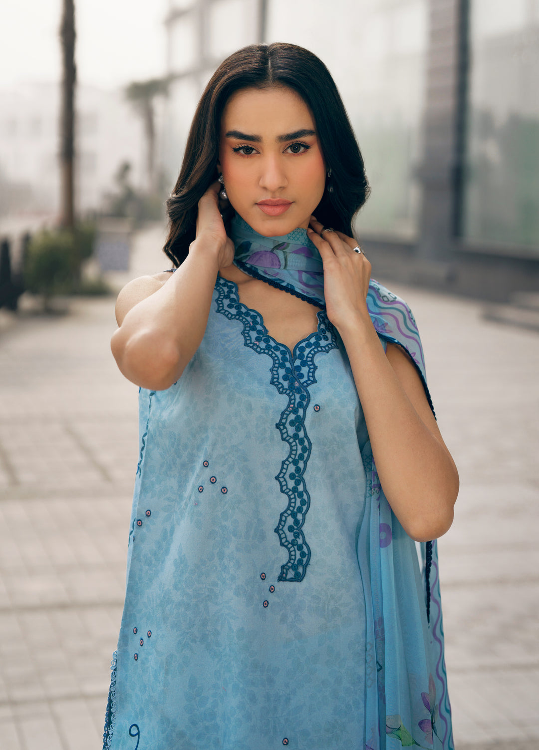 Zync by Florent Unstitched Embroidered Lawn 3 Piece Suit FL26ZU FZ-2B - Summer Collection