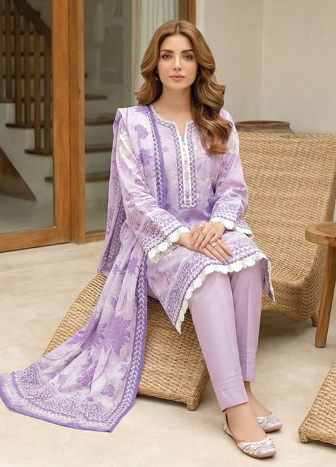 Summer Prints by Lakhany Unstitched Printed Lawn 3 Piece Suit LSM26USP LG-RL-0445 - Summer Collection