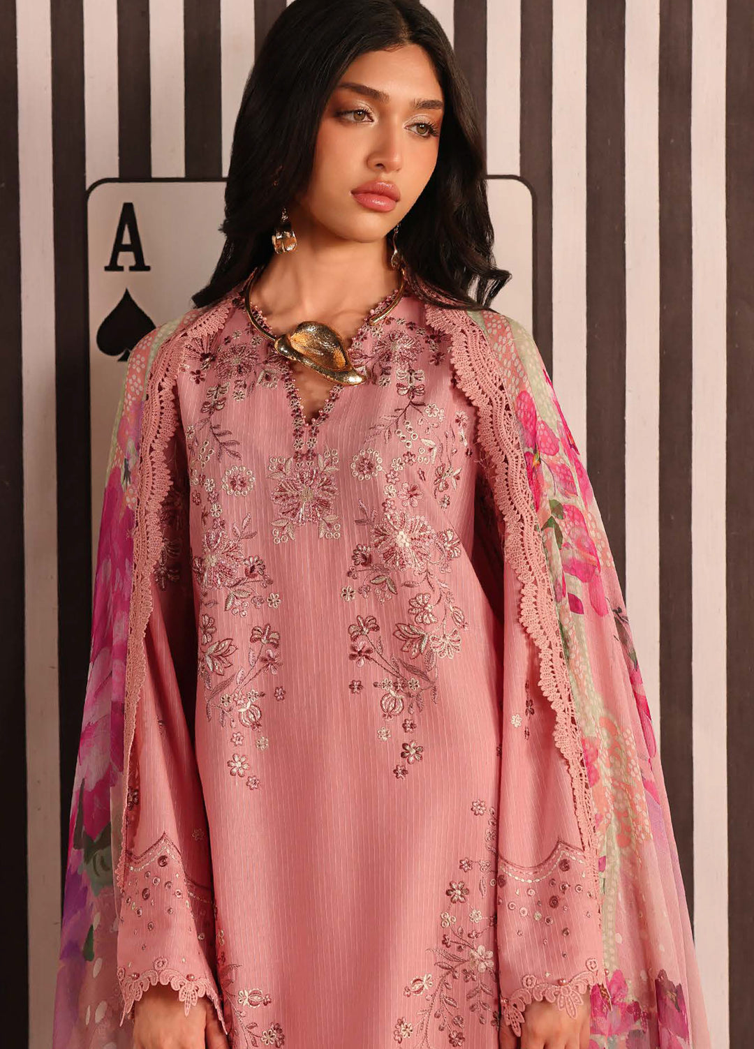 Raha by Nureh Unstitched Embroidered Lawn Doria 3 Piece Suit NU26ULR NE-249 - Summer Collection