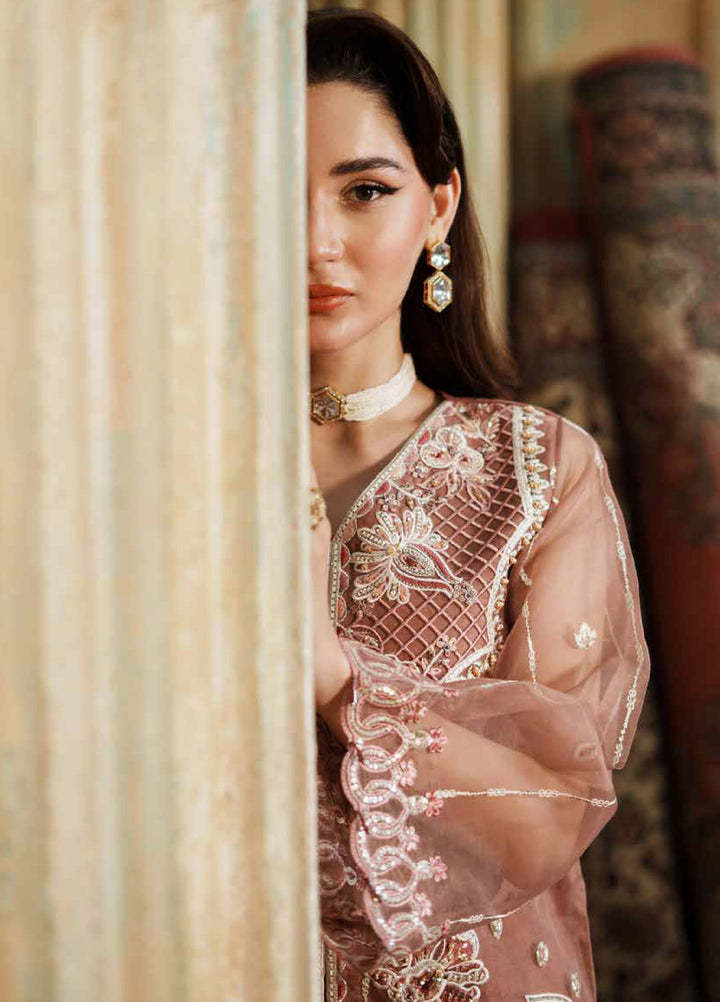 Zurgul by Zebtan Embroidered Organza Suits Unstitched 3 Piece ZB25ZF ZG-08 - Formals Collection