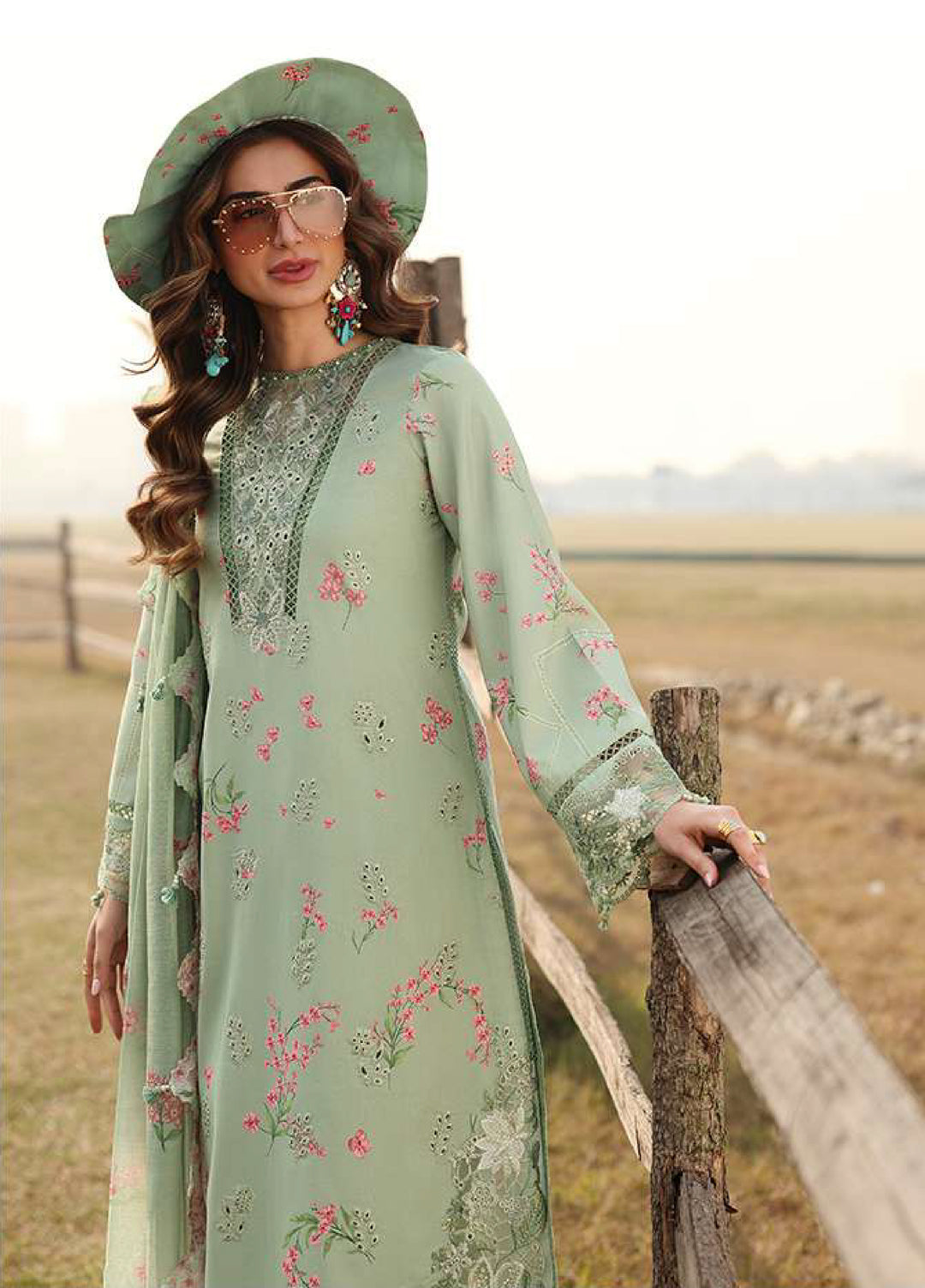Sardinia Unstitched Embroidered Lawn 3 Piece Suit SRD26ULF D-5 WILLOW - Festive Collection