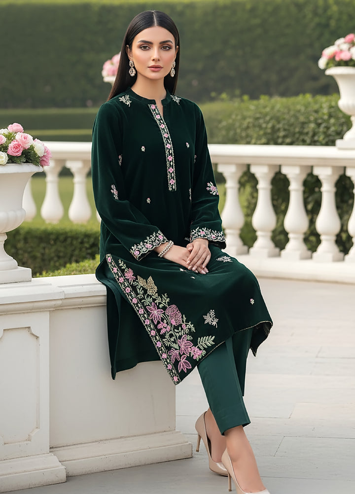 Lakhany Womens Pret Embroidered Velvet 1 Piece LG-UB-0250-W-EMB-1P - Festive Collection