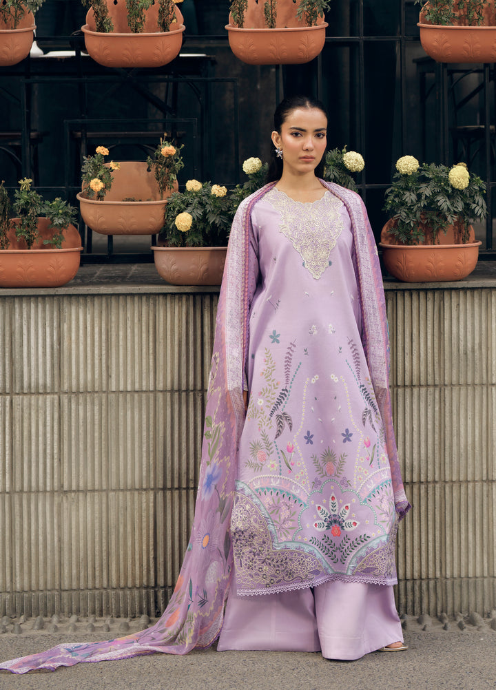 Zync by Florent Unstitched Embroidered Lawn 3 Piece Suit FL26ZU FZ-7B - Summer Collection