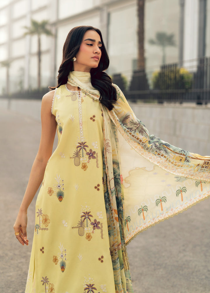 Zync by Florent Unstitched Embroidered Lawn 3 Piece Suit FL26ZU FZ-4A - Summer Collection