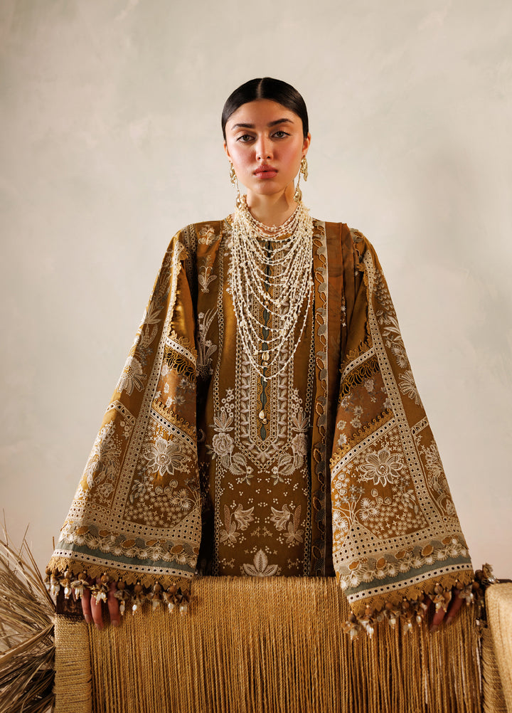 Baroque Unstitched Embroidered Lawn 3 Piece Suit BQ26ULE EL26-D07 - Eid Collection