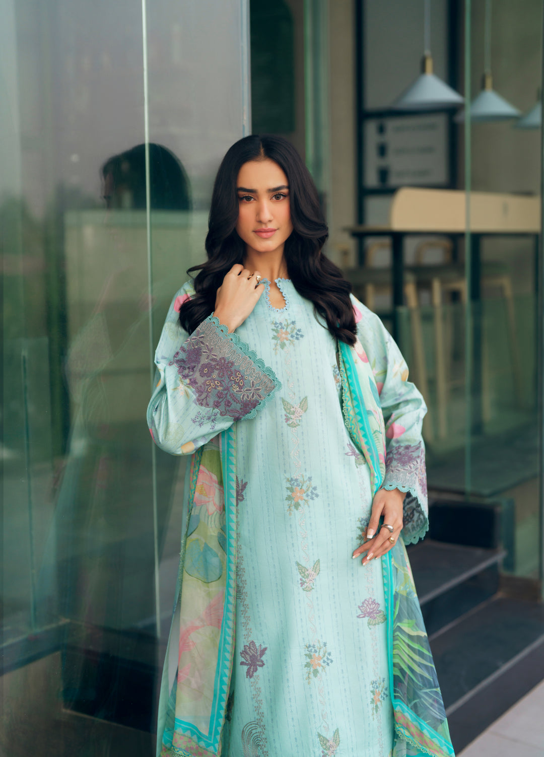 Zync by Florent Unstitched Embroidered Lawn 3 Piece Suit FL26ZU FZ-5B - Summer Collection
