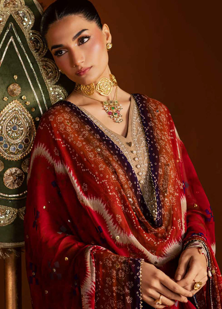 Mukeshkari by Nureh Unstitched Embroidered Chiffon 3 Piece Suit NU26UM MK- 22 - Festive Collection