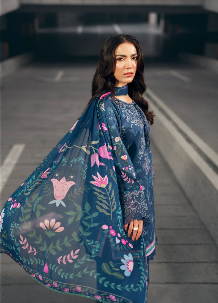 Zync by Florent Unstitched Embroidered Lawn 3 Piece Suit FL26ZU FZ-1A - Summer Collection