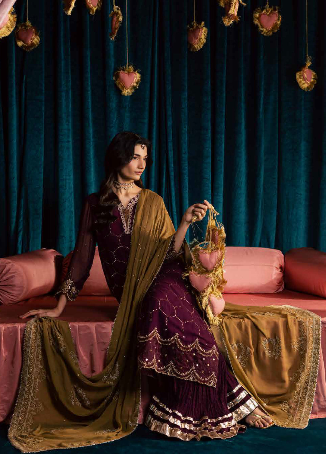 Mukeshkari by Nureh Unstitched Embroidered Chiffon 3 Piece Suit NU26UM MK- 21 - Festive Collection