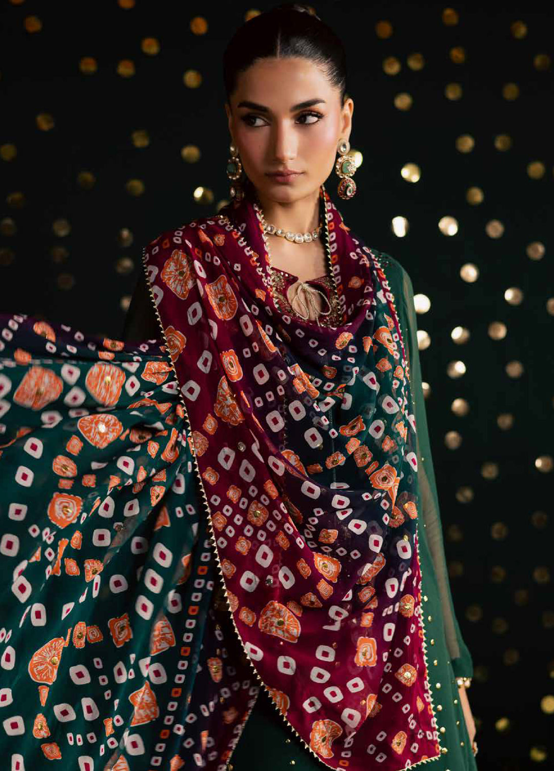 Mukeshkari by Nureh Unstitched Embroidered Chiffon 3 Piece Suit NU26UM MK- 20 - Festive Collection