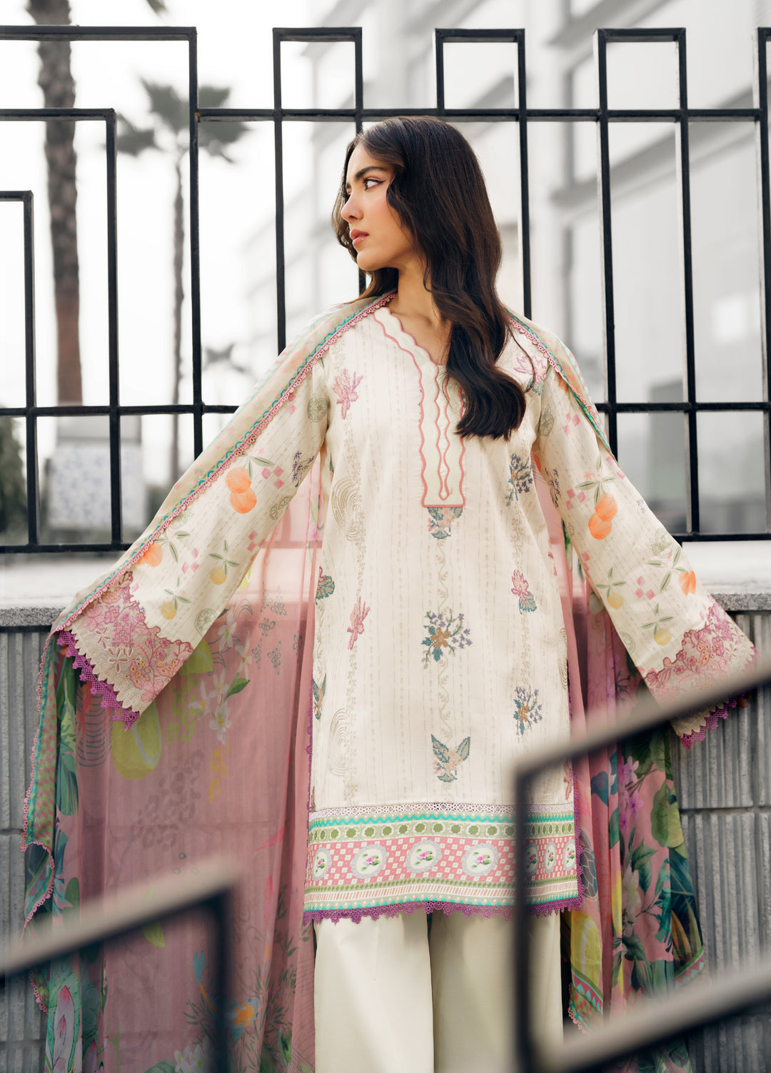 Zync by Florent Unstitched Embroidered Lawn 3 Piece Suit FL26ZU FZ-5A - Summer Collection