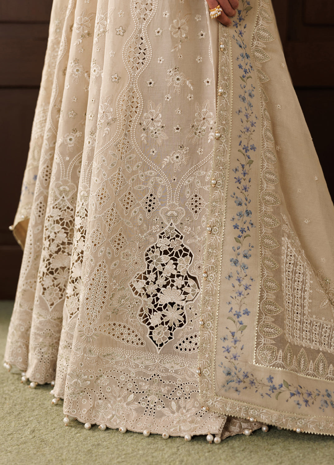 Baroque Unstitched Embroidered Lawn 3 Piece Suit BQ26ULE EL26-D03 - Eid Collection