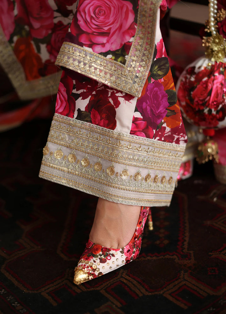 Rehana by Humjoli Pret Embroidered Lawn 3 Piece White Shine - Festive Collection