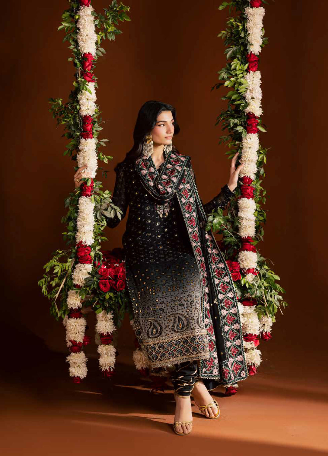 Mukeshkari by Nureh Unstitched Embroidered Chiffon 3 Piece Suit NU26UM MK- 24 - Festive Collection