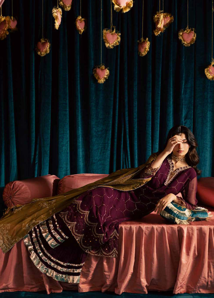 Mukeshkari by Nureh Unstitched Embroidered Chiffon 3 Piece Suit NU26UM MK- 21 - Festive Collection