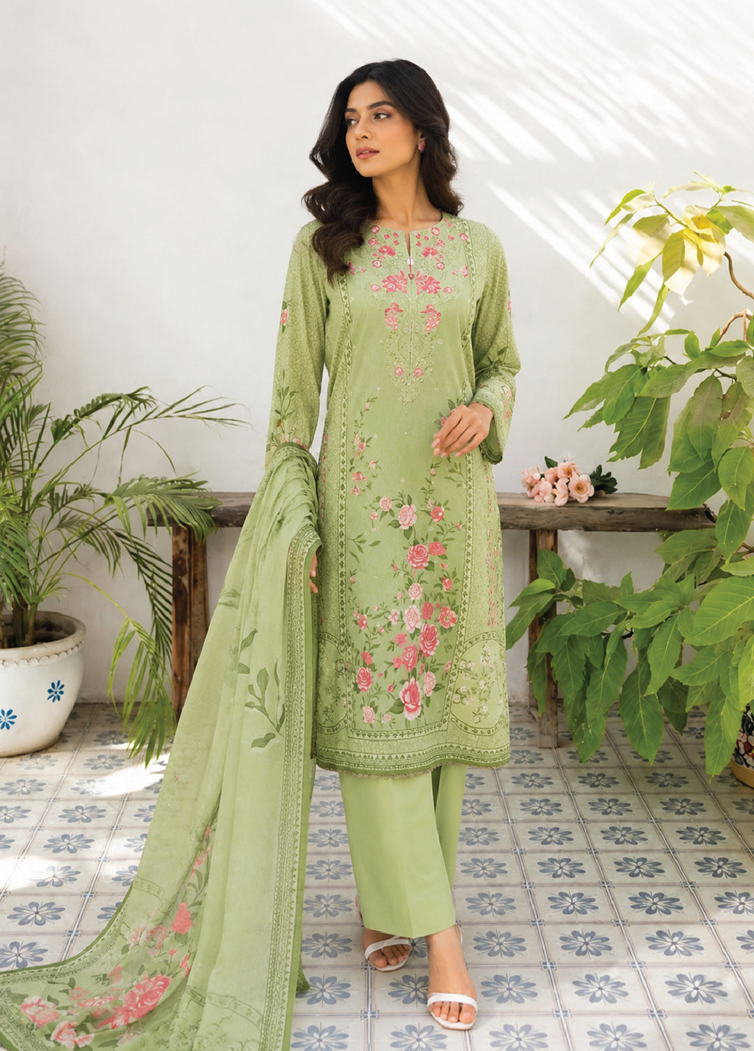 Daily Wear by HZ Textiles Unstitched Printed Lawn 3 Piece Suit PDW-1336 - Casual Collection