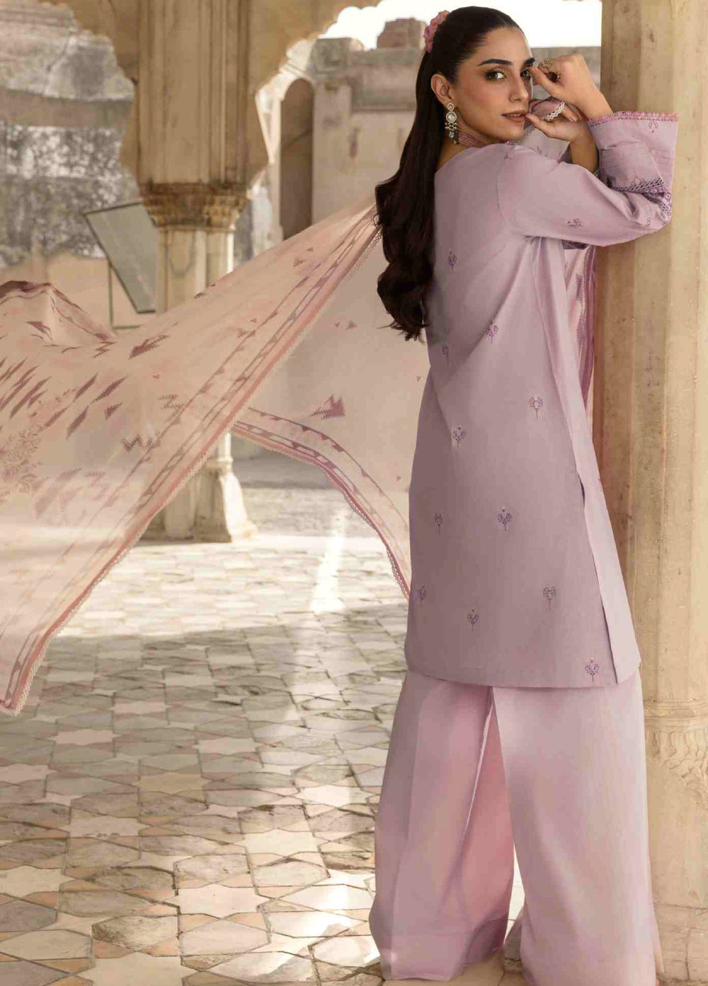 Manzil by Rashid Textiles Unstitched Embroidered Lawn 3 Piece Suit RT26UML D-573 - Casual Collection