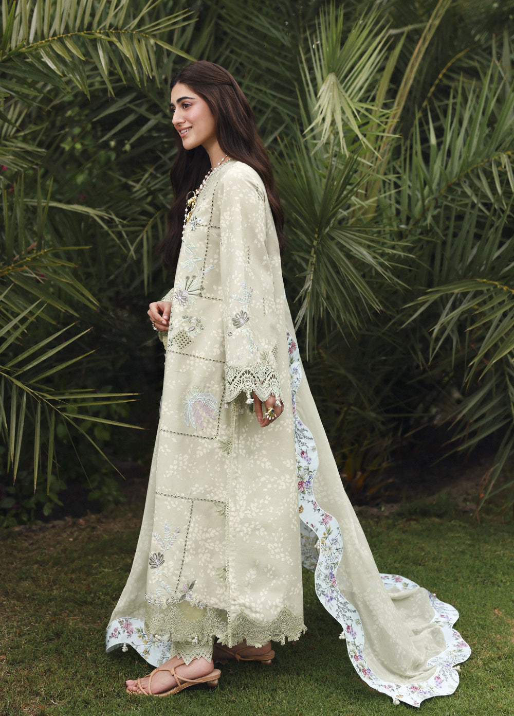 Sardinia Unstitched Embroidered Lawn 3 Piece Suit SRD26ULE Monsoon Sage Design# 1707 - Eid Collection