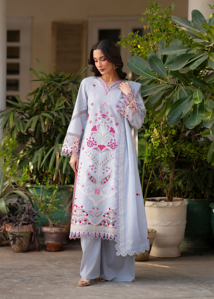 Ember by Mahnur Unstitched Lawn Embroidered 3 Piece Suit MN26UE EM-008 - Summer Collection