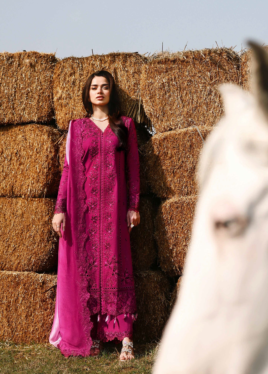 Azure Unstitched Embroidered Luxury Lawn 3 Piece Suit AZ26UAL 79 Barbella - Eid Collection