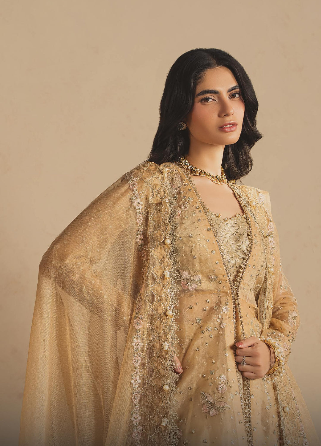 Luminara by Ayzel Unstitched Embroidered Organza 3 Piece Suit AAF26UWL Amanel AYZ-174 - Wedding Collection