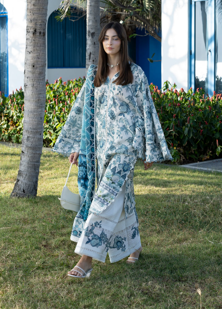 Santorini by Elaf Unstitched Lawn Printed 3 Piece Suit EL26US EPN-05 SURREAL - Summer Collection