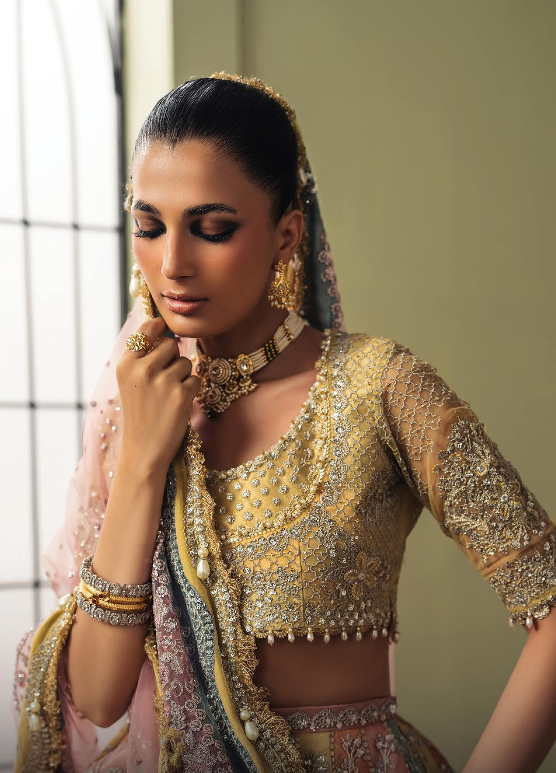 Luminara by Ayzel Unstitched Embroidered Net 3 Piece Suit AAF26UWL MEIRAL AYZ-178 - Wedding Collection