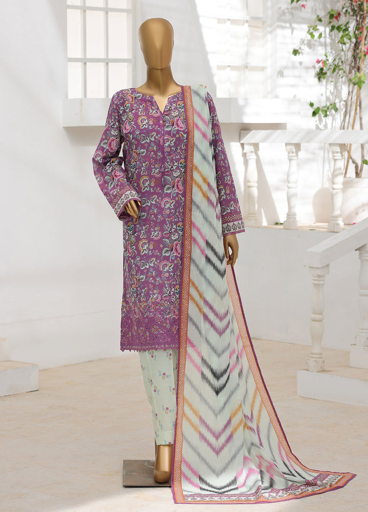 Zouk by HZ Textiles Unstitched Printed Lawn 3 Piece Suit HZ26UZL ZEC-1172 - Casual Collection