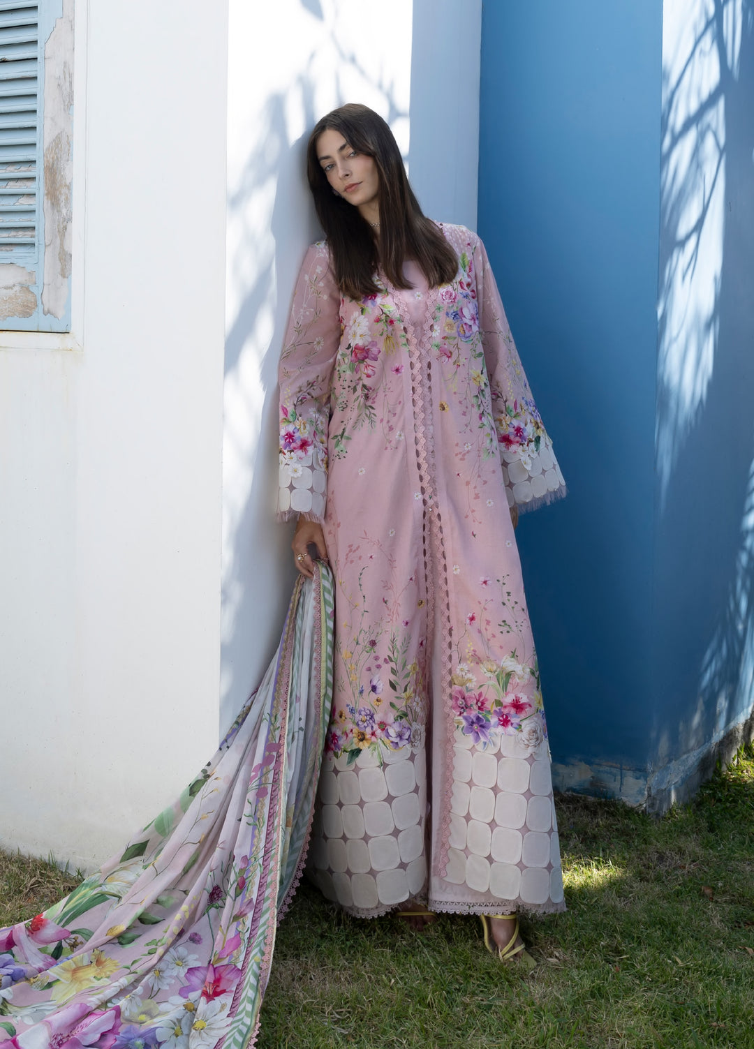 Santorini by Elaf Unstitched Lawn Printed 3 Piece Suit EL26US EPN-02 ANGEL - Summer Collection